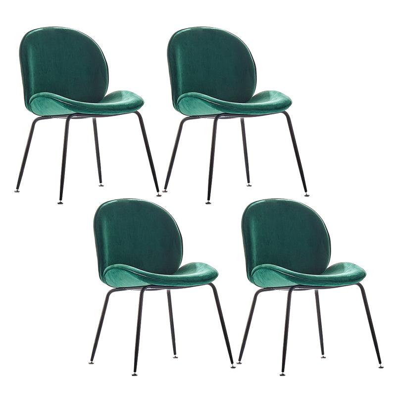 Metal Scandinavian Restaurant Side Chair Matte Finish Wingback Dining Chair