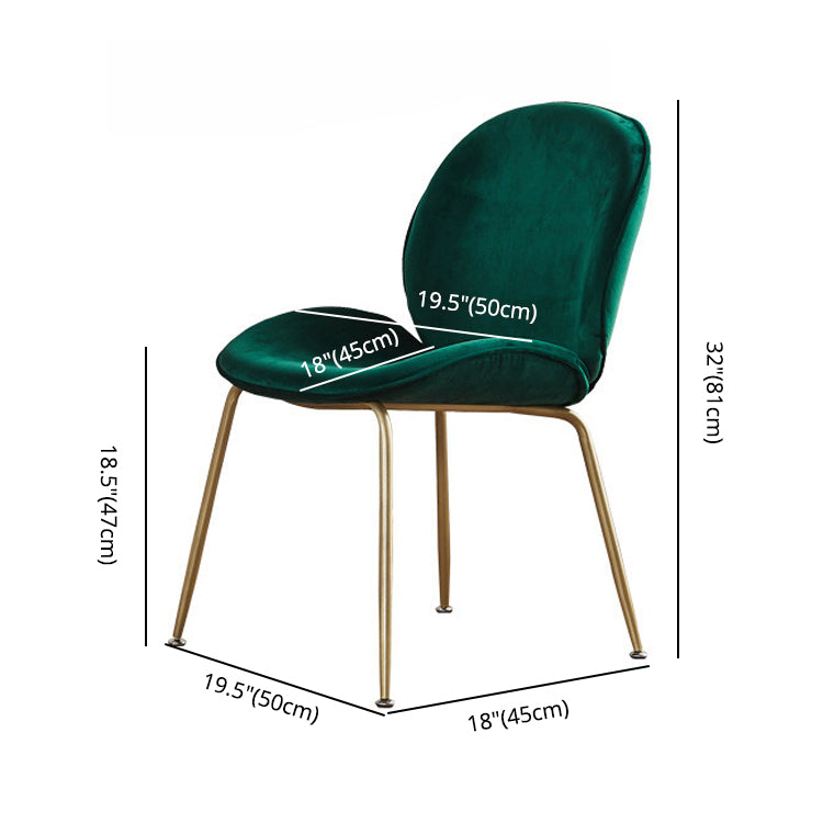 Metal Scandinavian Restaurant Side Chair Matte Finish Wingback Dining Chair