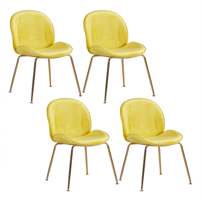 Metal Scandinavian Restaurant Side Chair Matte Finish Wingback Dining Chair
