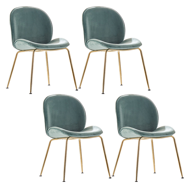 Metal Scandinavian Restaurant Side Chair Matte Finish Wingback Dining Chair