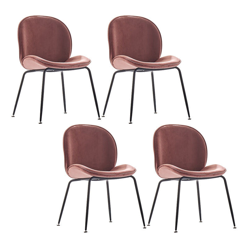 Metal Scandinavian Restaurant Side Chair Matte Finish Wingback Dining Chair