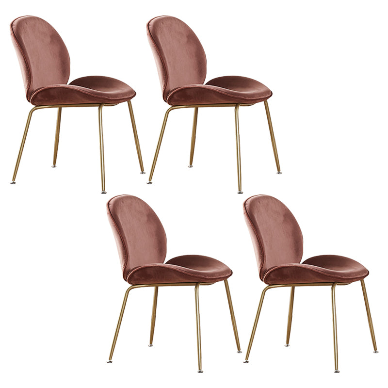 Metal Scandinavian Restaurant Side Chair Matte Finish Wingback Dining Chair