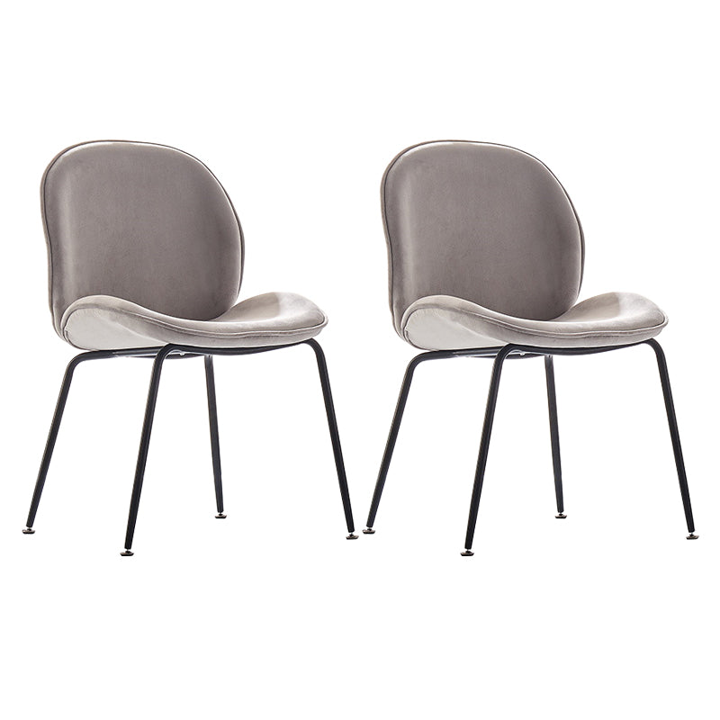 Metal Scandinavian Restaurant Side Chair Matte Finish Wingback Dining Chair
