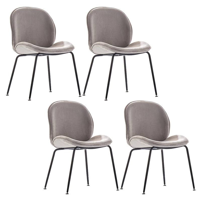 Metal Scandinavian Restaurant Side Chair Matte Finish Wingback Dining Chair