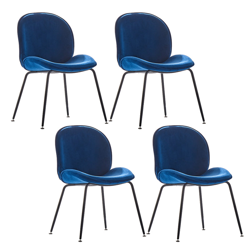 Metal Scandinavian Restaurant Side Chair Matte Finish Wingback Dining Chair