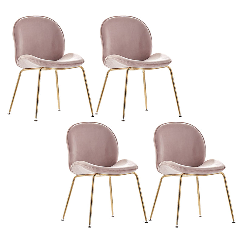 Metal Scandinavian Restaurant Side Chair Matte Finish Wingback Dining Chair