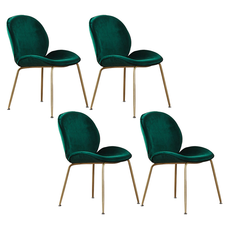 Metal Scandinavian Restaurant Side Chair Matte Finish Wingback Dining Chair