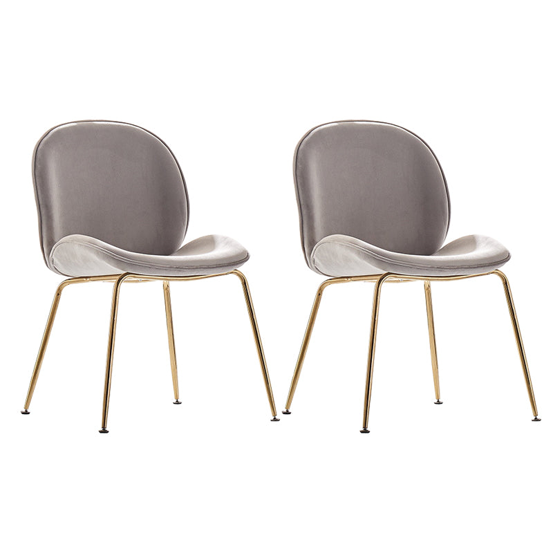 Metal Scandinavian Restaurant Side Chair Matte Finish Wingback Dining Chair