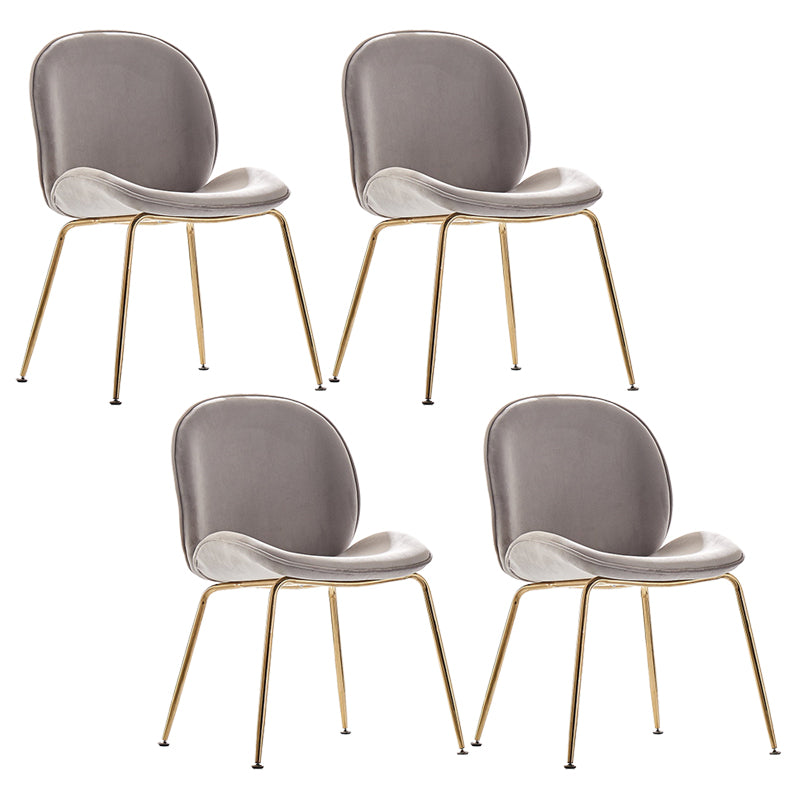 Metal Scandinavian Restaurant Side Chair Matte Finish Wingback Dining Chair