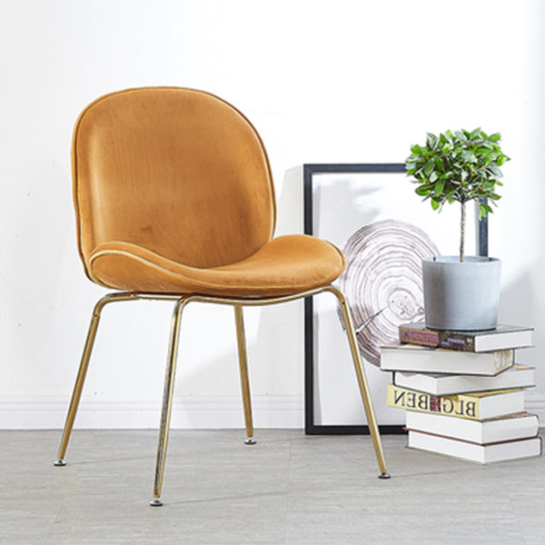 Metal Scandinavian Restaurant Side Chair Matte Finish Wingback Dining Chair