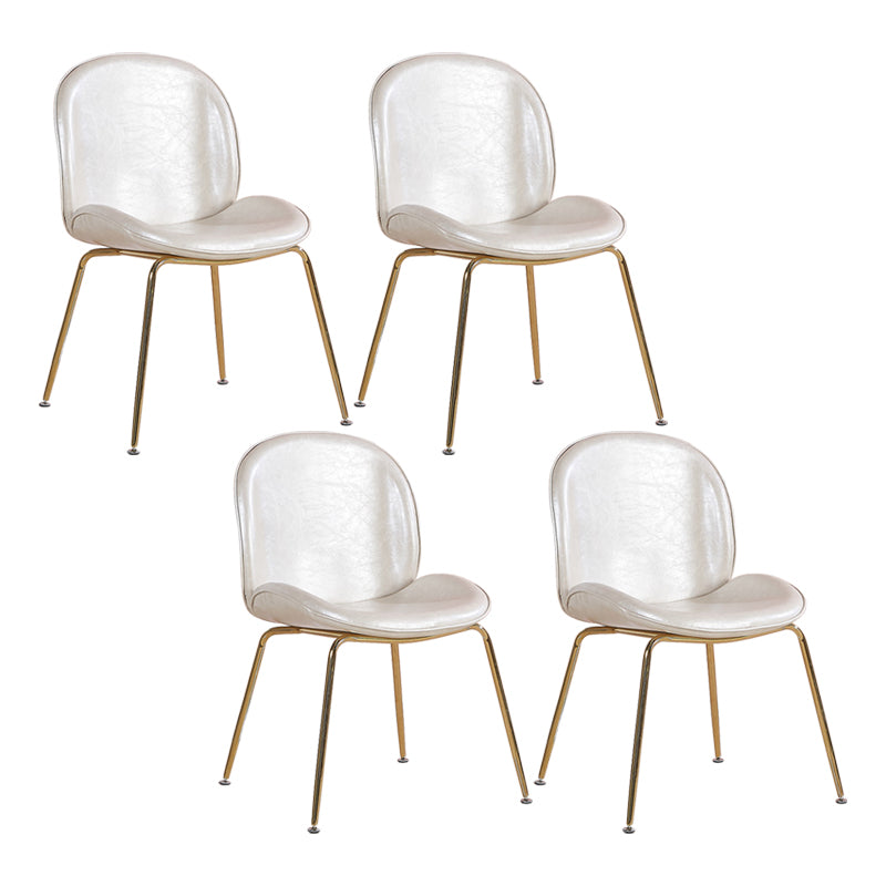 Metal Scandinavian Restaurant Side Chair Matte Finish Wingback Dining Chair