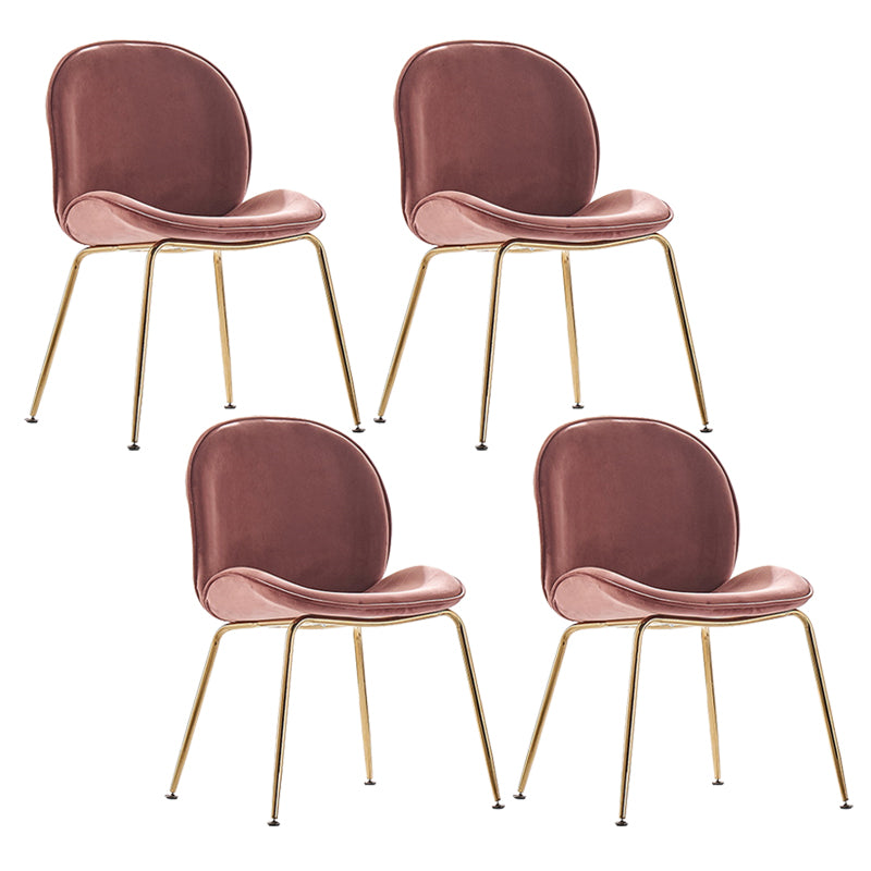 Metal Scandinavian Restaurant Side Chair Matte Finish Wingback Dining Chair