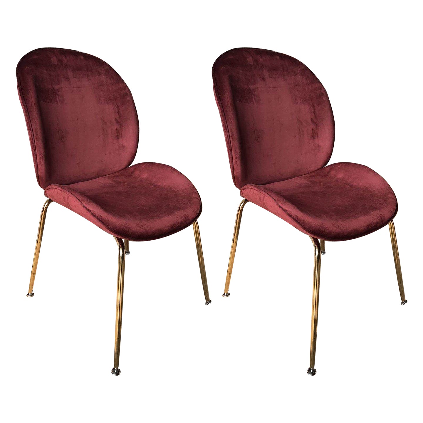 Metal Scandinavian Restaurant Side Chair Matte Finish Wingback Dining Chair