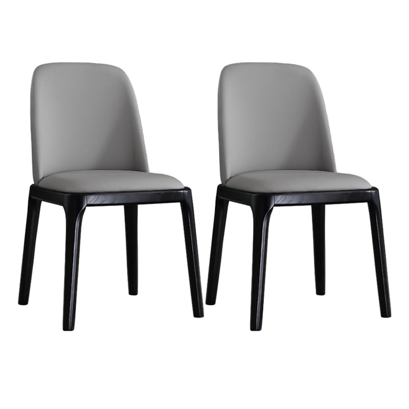 Chaises d'appoint en Faux cuir de Style scandinave, avec pieds en bois, dossier solide, pour la maison