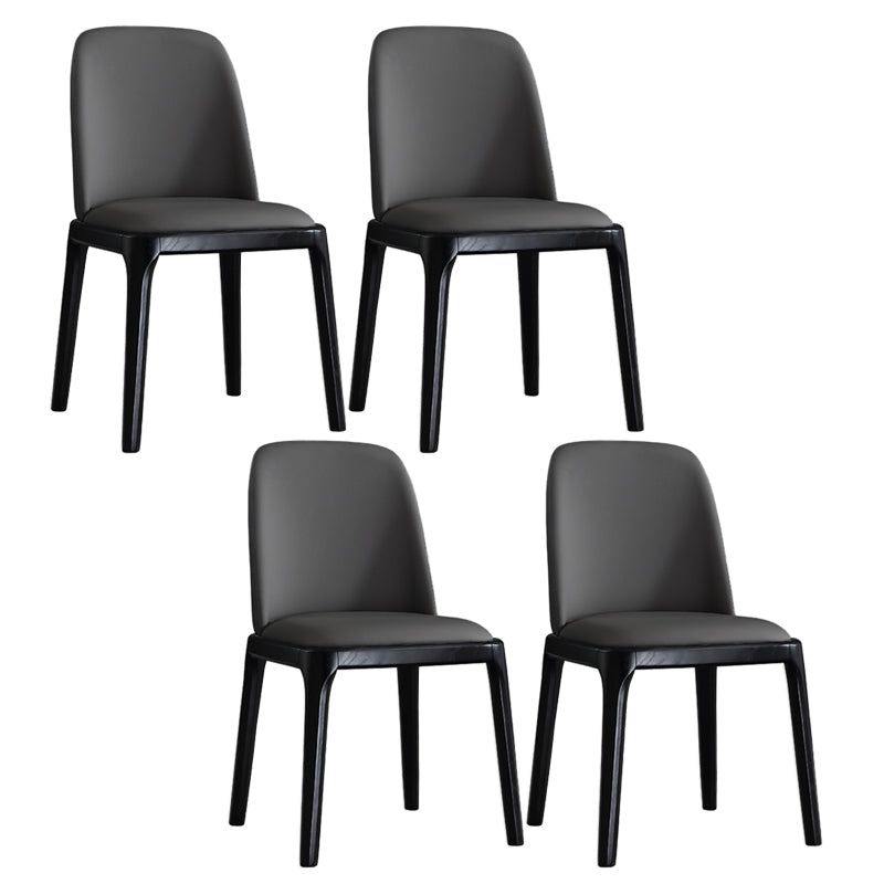 Chaises d'appoint en Faux cuir de Style scandinave, avec pieds en bois, dossier solide, pour la maison