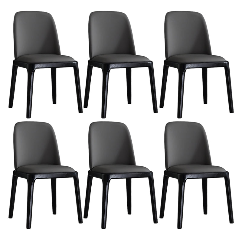Chaises d'appoint en Faux cuir de Style scandinave, avec pieds en bois, dossier solide, pour la maison