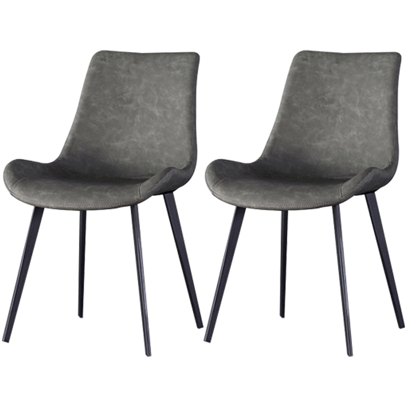 Chaise de cuir en faux cuir de style moderne 20 '' Chaise de restauration Parsons large pour un usage domestique