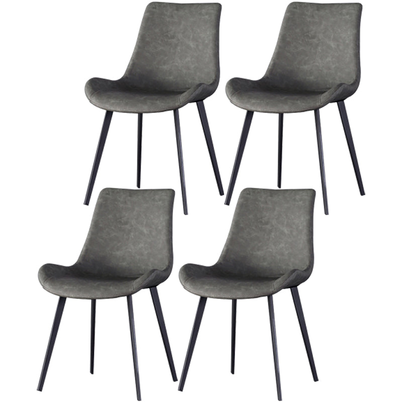 Chaise de cuir en faux cuir de style moderne 20 '' Chaise de restauration Parsons large pour un usage domestique