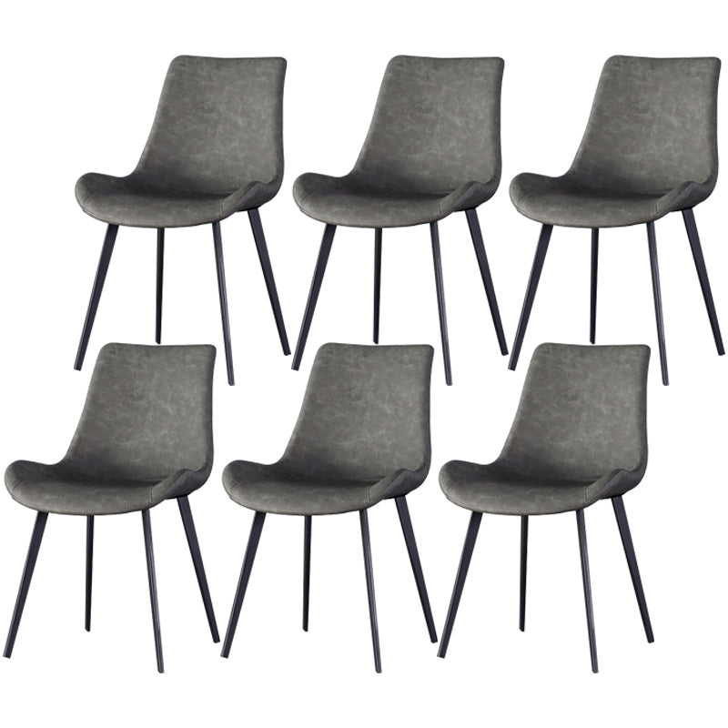 Chaise de cuir en faux cuir de style moderne 20 '' Chaise de restauration Parsons large pour un usage domestique