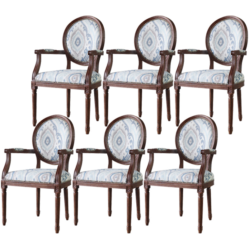 Ensemble de Table à manger en tissu de ferme, chaise d'appoint à dossier King Louis de 38 pouces de hauteur avec base en bois pour Restaurant
