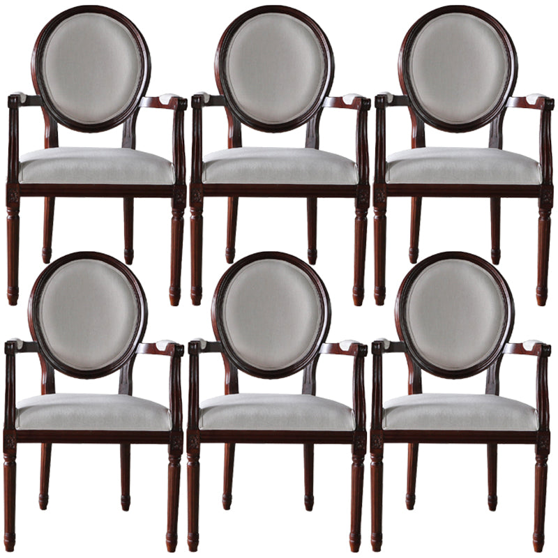 Ensemble de Table à manger en tissu de ferme, chaise d'appoint à dossier King Louis de 38 pouces de hauteur avec base en bois pour Restaurant