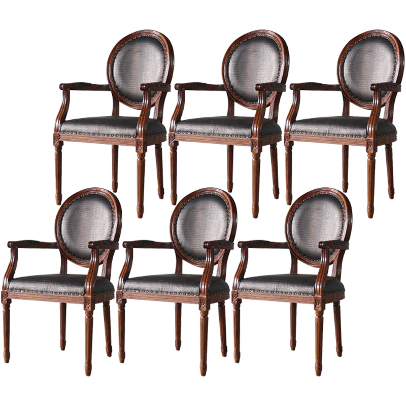 Ensemble de Table à manger en tissu de ferme, chaise d'appoint à dossier King Louis de 38 pouces de hauteur avec base en bois pour Restaurant