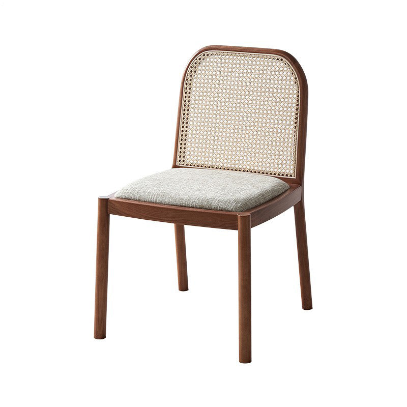Chaise de salle à manger traditionnelle en bois massif, finition mate, chaise à dossier solide