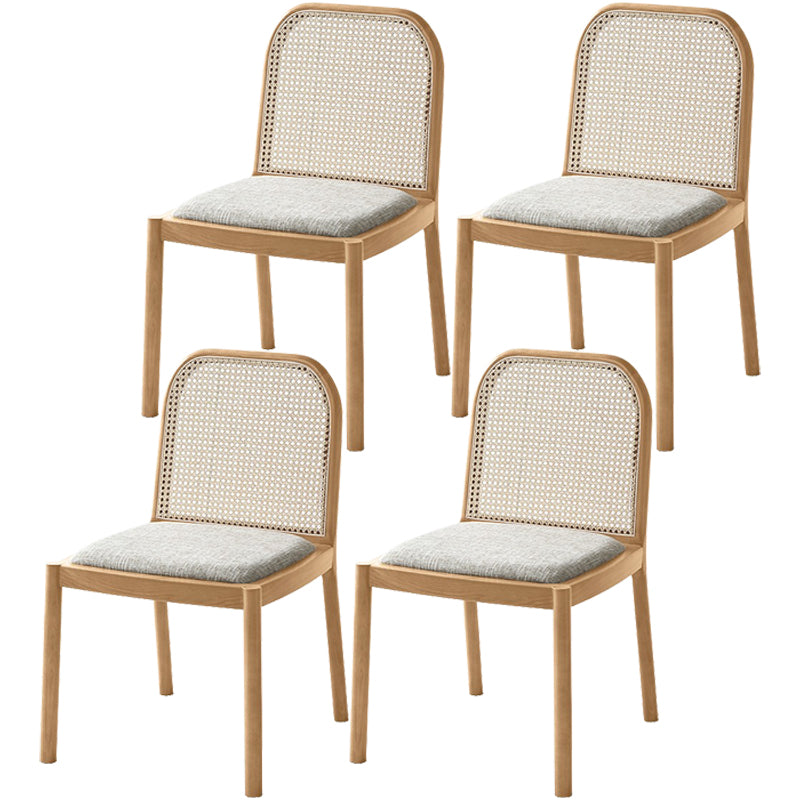Chaise de salle à manger traditionnelle en bois massif, finition mate, chaise à dossier solide