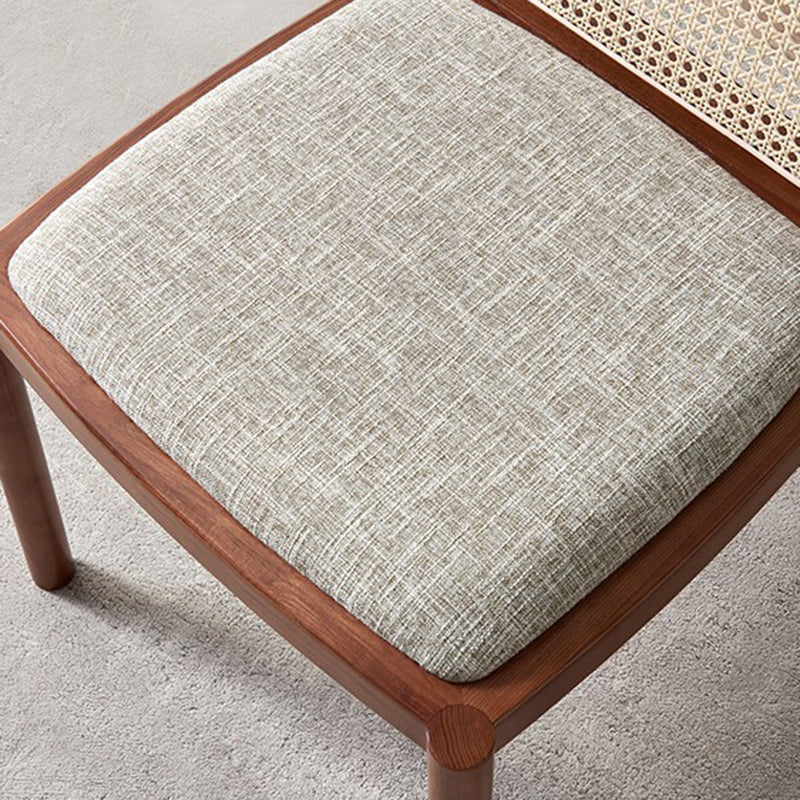 Chaise de salle à manger traditionnelle en bois massif, finition mate, chaise à dossier solide