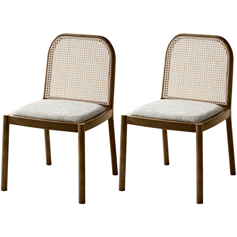 Chaise de salle à manger traditionnelle en bois massif, finition mate, chaise à dossier solide