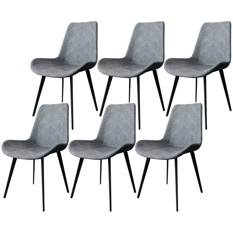 Chaise de salle à manger en cuir PU de style moderne, chaise Parsons de 18 pouces de large pour un usage domestique