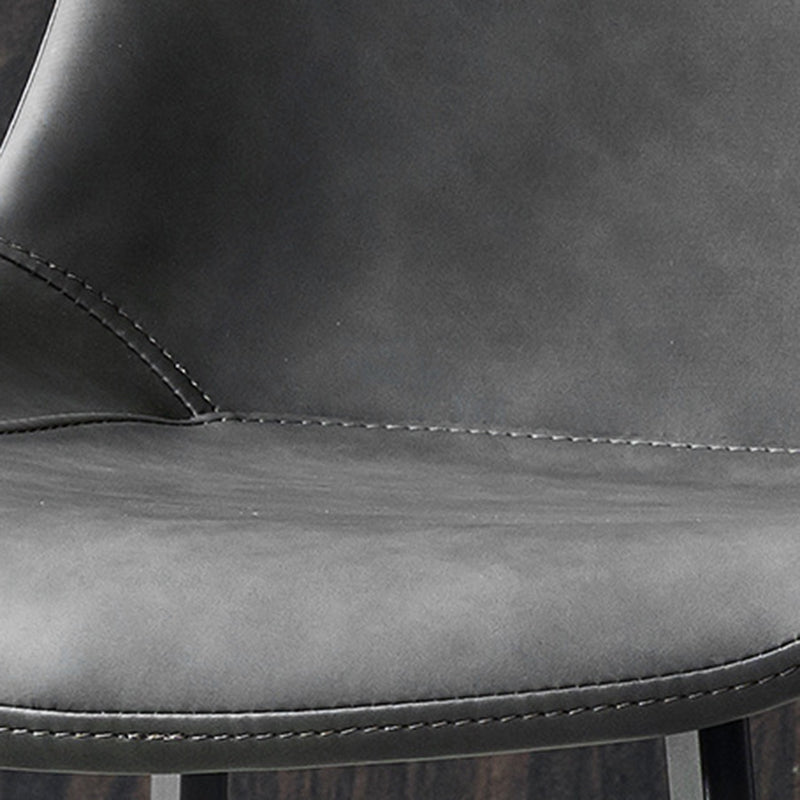 Chaise de salle à manger en cuir PU de style moderne, chaise Parsons de 18 pouces de large pour un usage domestique