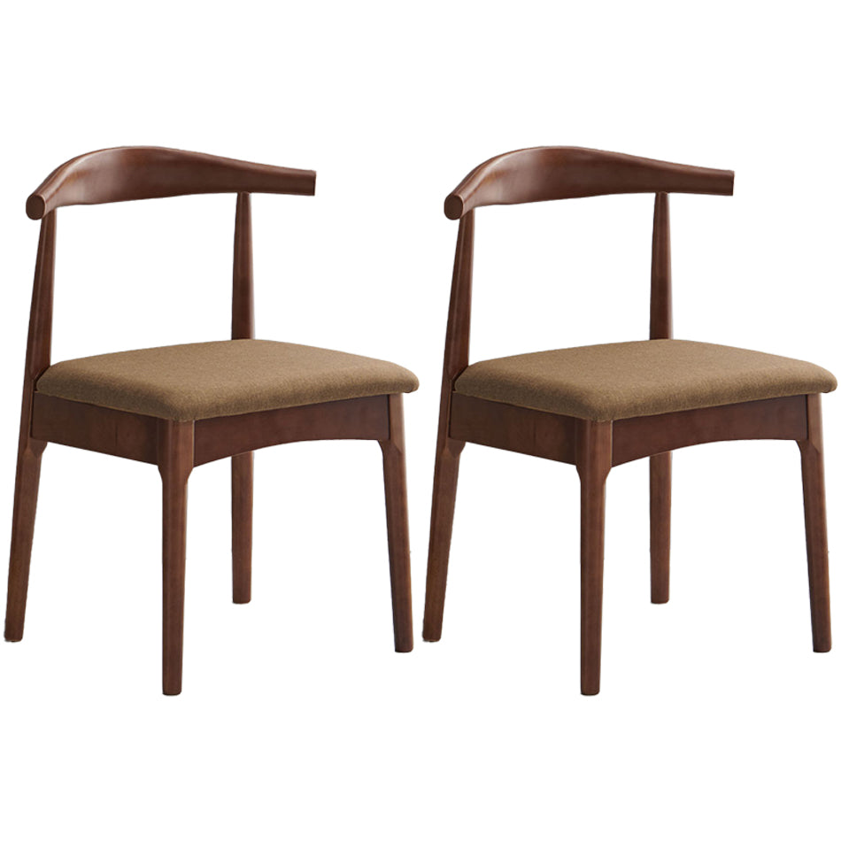 Scandinavian Dining Chair Open Back Side Chair with 4 Wood Legs for Home Use