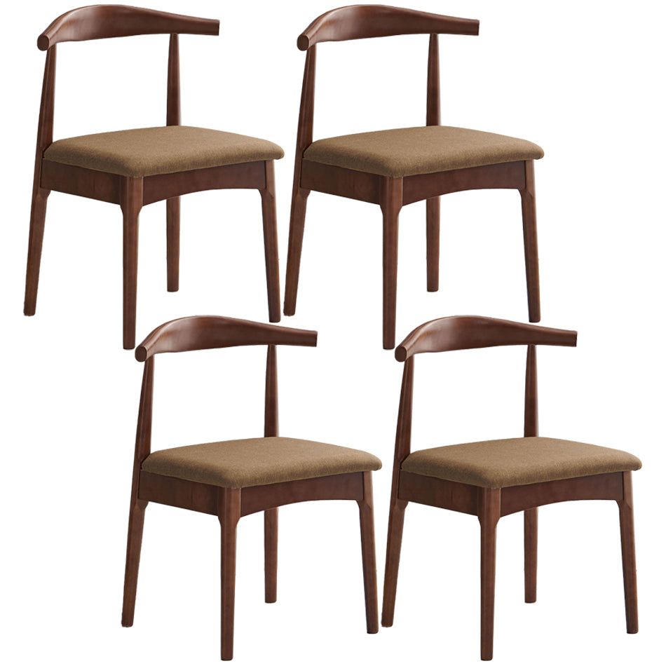 Scandinavian Dining Chair Open Back Side Chair with 4 Wood Legs for Home Use