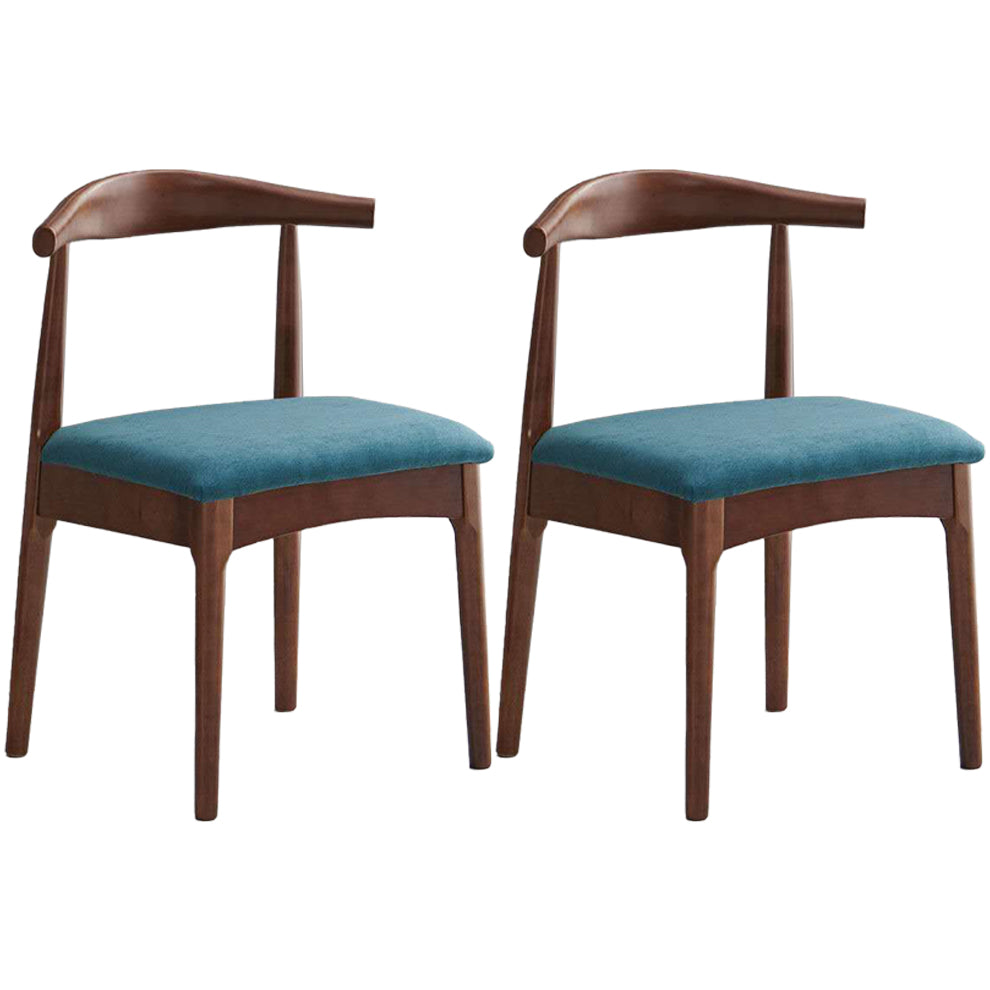 Scandinavian Dining Chair Open Back Side Chair with 4 Wood Legs for Home Use