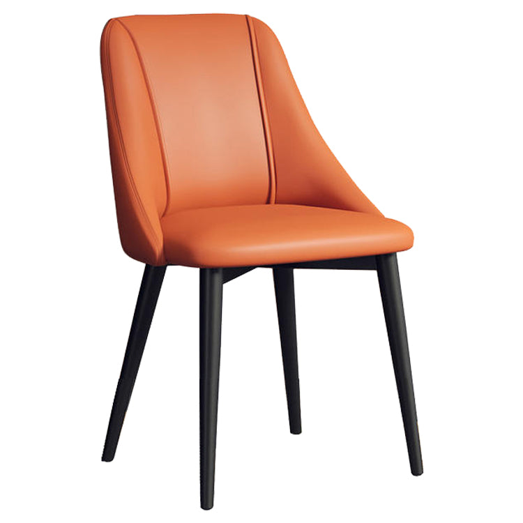 Ensemble de chaises d'appoint en cuir Pu de Style Glam, chaise d'appoint de salle à manger avec pieds en métal