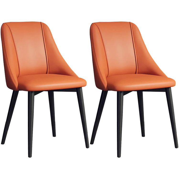 Ensemble de chaises d'appoint en cuir Pu de Style Glam, chaise d'appoint de salle à manger avec pieds en métal