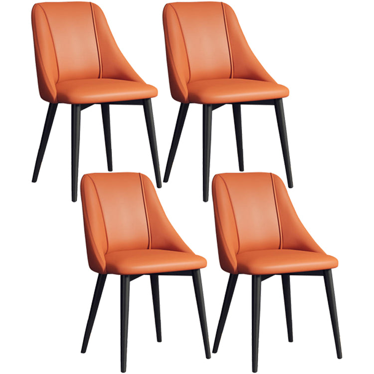 Ensemble de chaises d'appoint en cuir Pu de Style Glam, chaise d'appoint de salle à manger avec pieds en métal