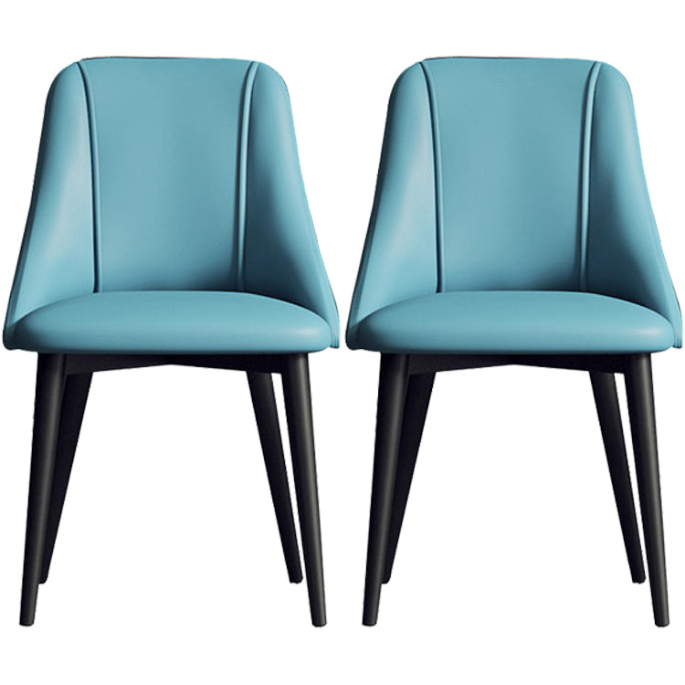 Ensemble de chaises d'appoint en cuir Pu de Style Glam, chaise d'appoint de salle à manger avec pieds en métal
