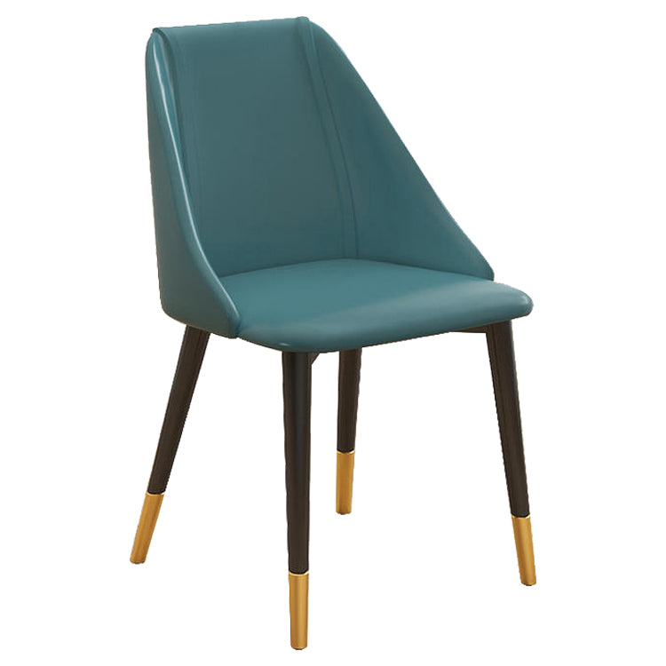 Ensemble de chaises d'appoint en cuir Pu de Style Glam, chaise d'appoint de salle à manger avec pieds en métal
