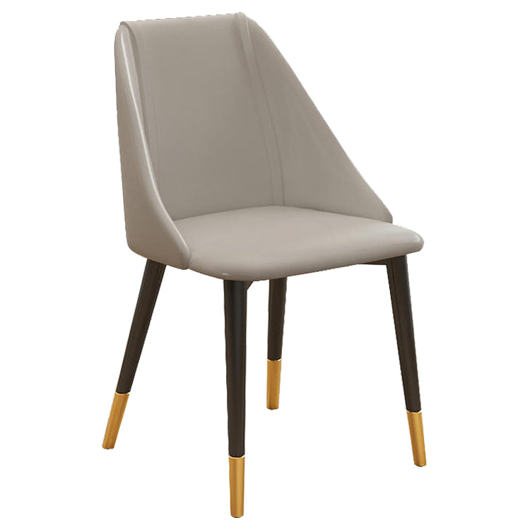 Ensemble de chaises d'appoint en cuir Pu de Style Glam, chaise d'appoint de salle à manger avec pieds en métal
