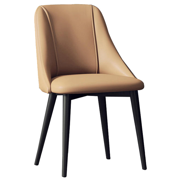 Ensemble de chaises d'appoint en cuir Pu de Style Glam, chaise d'appoint de salle à manger avec pieds en métal