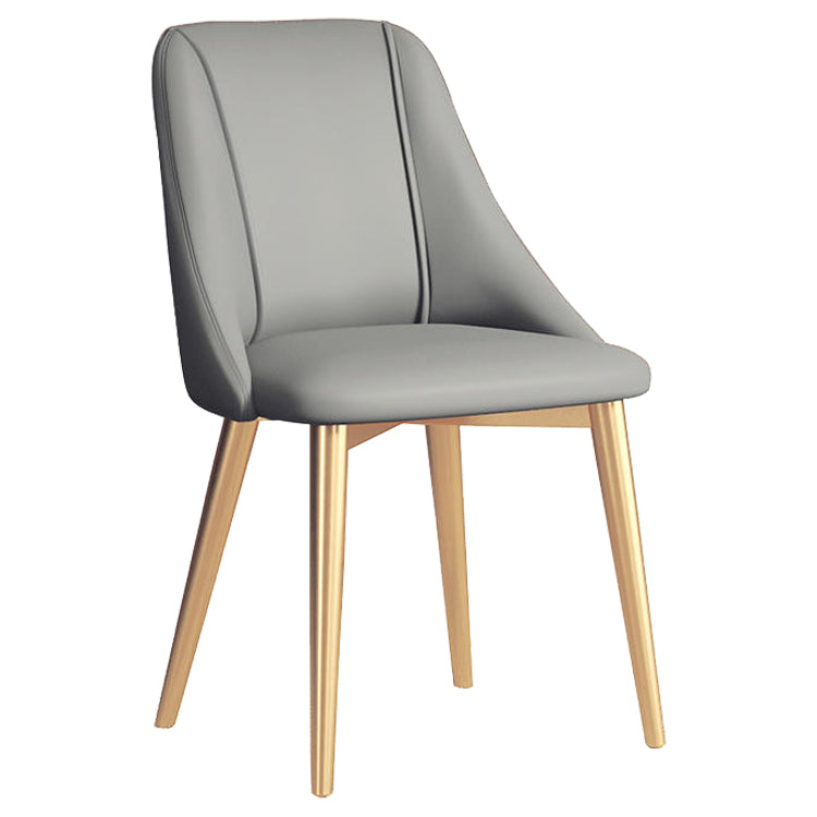 Ensemble de chaises d'appoint en cuir Pu de Style Glam, chaise d'appoint de salle à manger avec pieds en métal