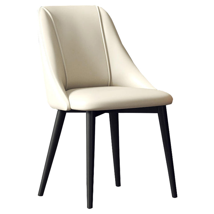 Ensemble de chaises d'appoint en cuir Pu de Style Glam, chaise d'appoint de salle à manger avec pieds en métal