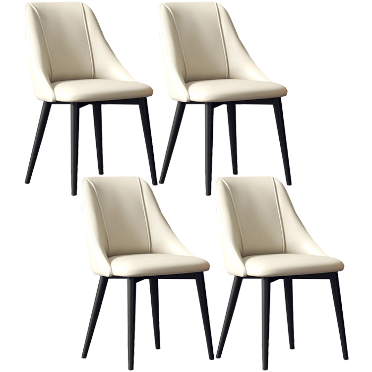 Ensemble de chaises d'appoint en cuir Pu de Style Glam, chaise d'appoint de salle à manger avec pieds en métal