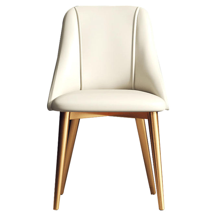 Ensemble de chaises d'appoint en cuir Pu de Style Glam, chaise d'appoint de salle à manger avec pieds en métal