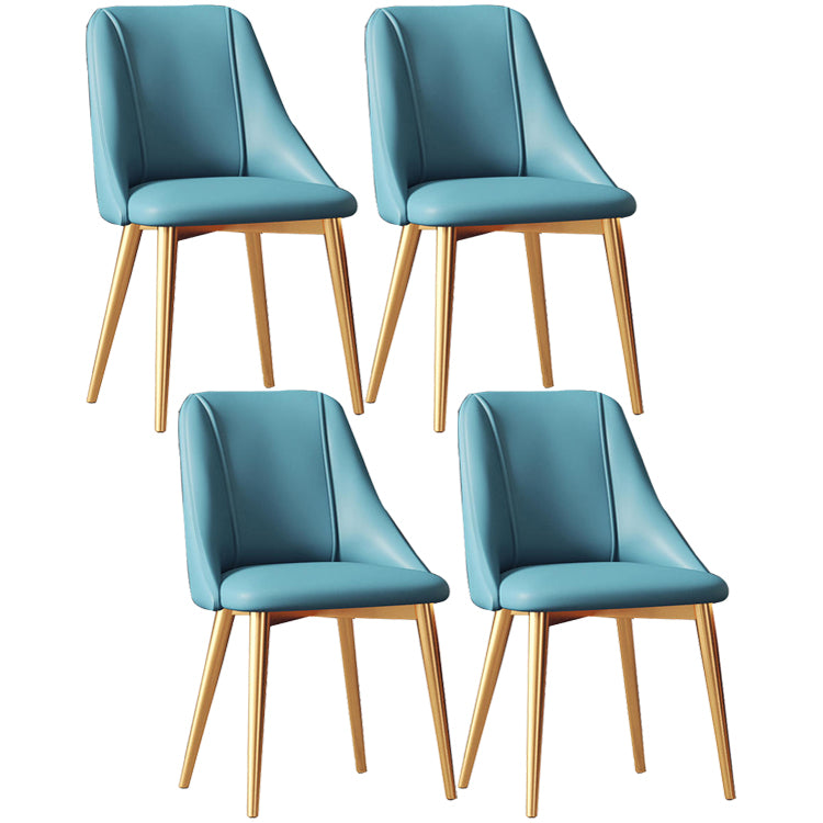 Ensemble de chaises d'appoint en cuir Pu de Style Glam, chaise d'appoint de salle à manger avec pieds en métal