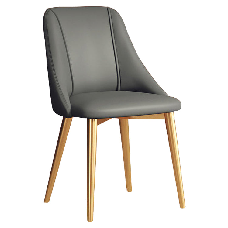 Ensemble de chaises d'appoint en cuir Pu de Style Glam, chaise d'appoint de salle à manger avec pieds en métal
