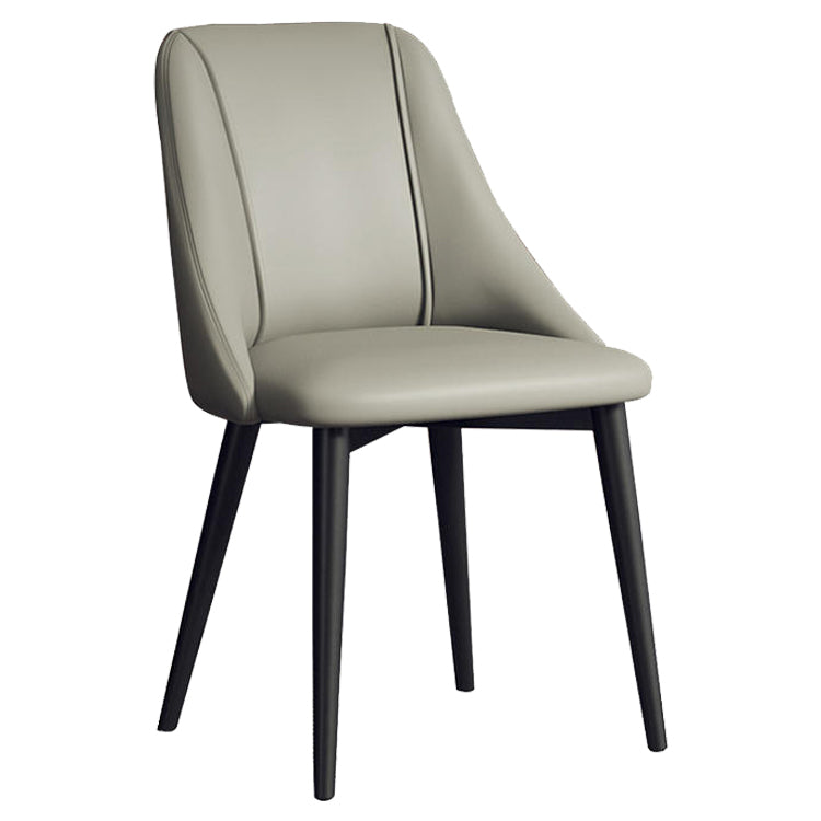 Ensemble de chaises d'appoint en cuir Pu de Style Glam, chaise d'appoint de salle à manger avec pieds en métal