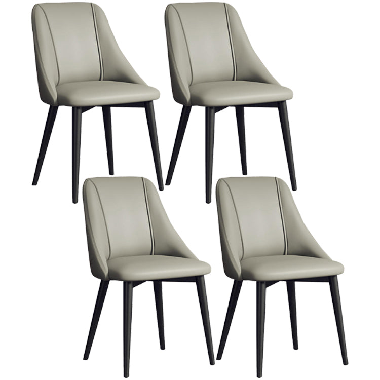 Ensemble de chaises d'appoint en cuir Pu de Style Glam, chaise d'appoint de salle à manger avec pieds en métal